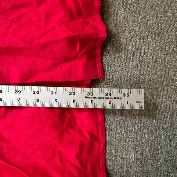 AURA Red & Pink Midi Sundress Button Down Size Women's Small - Picture 4 of 7